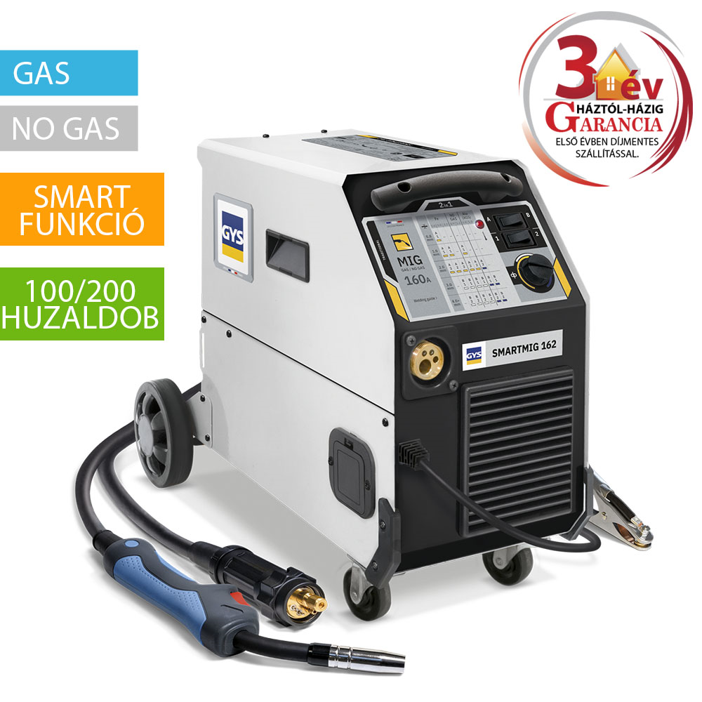 GYS SMARTMIG 162 fogyóelektródás "CO" gép termék fő termékképe