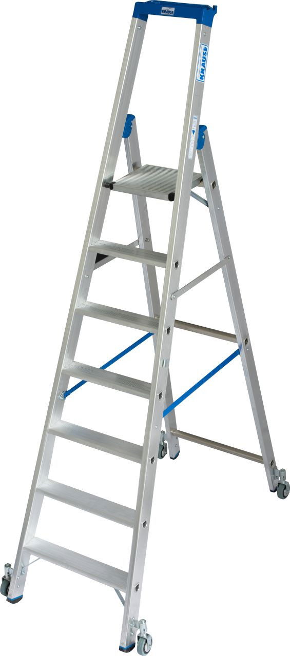 Krause STABILO Professional egy oldalon járható gurítható lépcsőfokos állólétra, 7 fokos termék fő termékképe