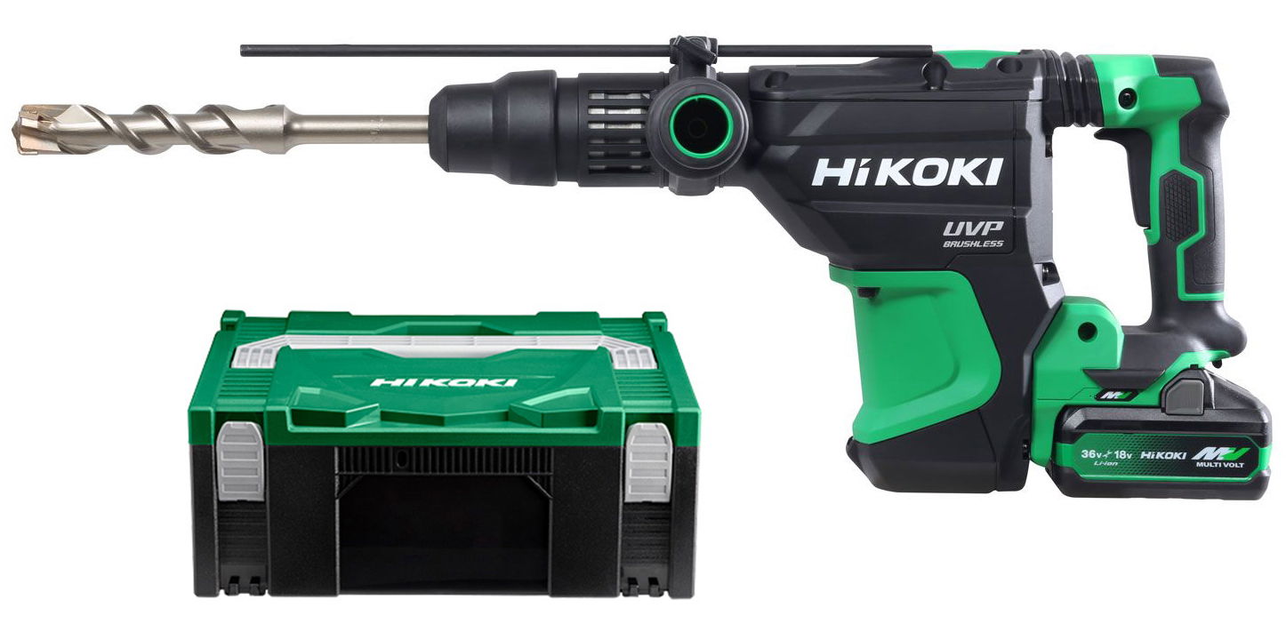 HiKoki DH3640DAWAZ MULTI VOLT akkus SDS-max fúró-vésőkalapács (2 x BSL36B18 MULTI VOLT Li-ion akkuval, Hitbox kofferben) termék fő termékképe